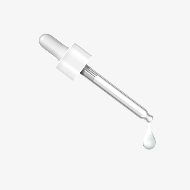 矢量白色精华液滴管 设计美学与实用功能的完美融合